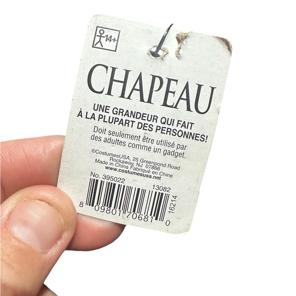 Costume USA Roaring 20s Fedora Black Pinstriped Gangster Mafia Hat NWT Halloween - Picture 4 of 6